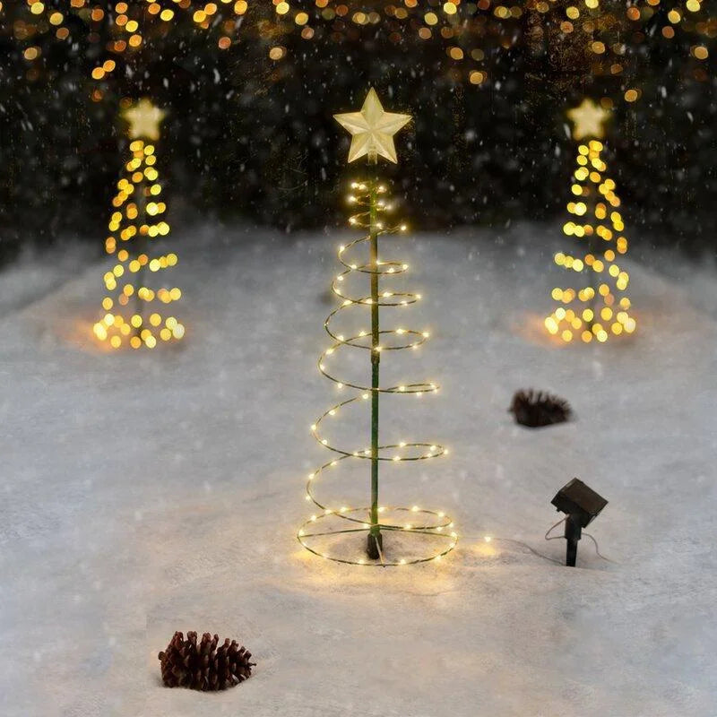 Solar LED Christmas Tree Light – Outdoor Waterproof Garden Decor
