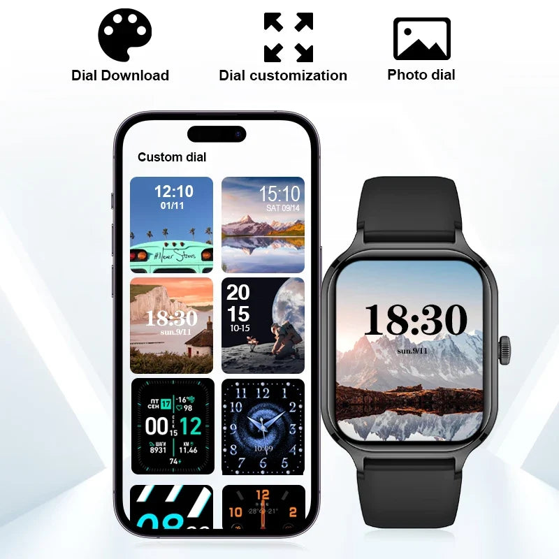 LOMAXFR Z49 1.44" Smart Watch | Wireless Calling, iOS & Android