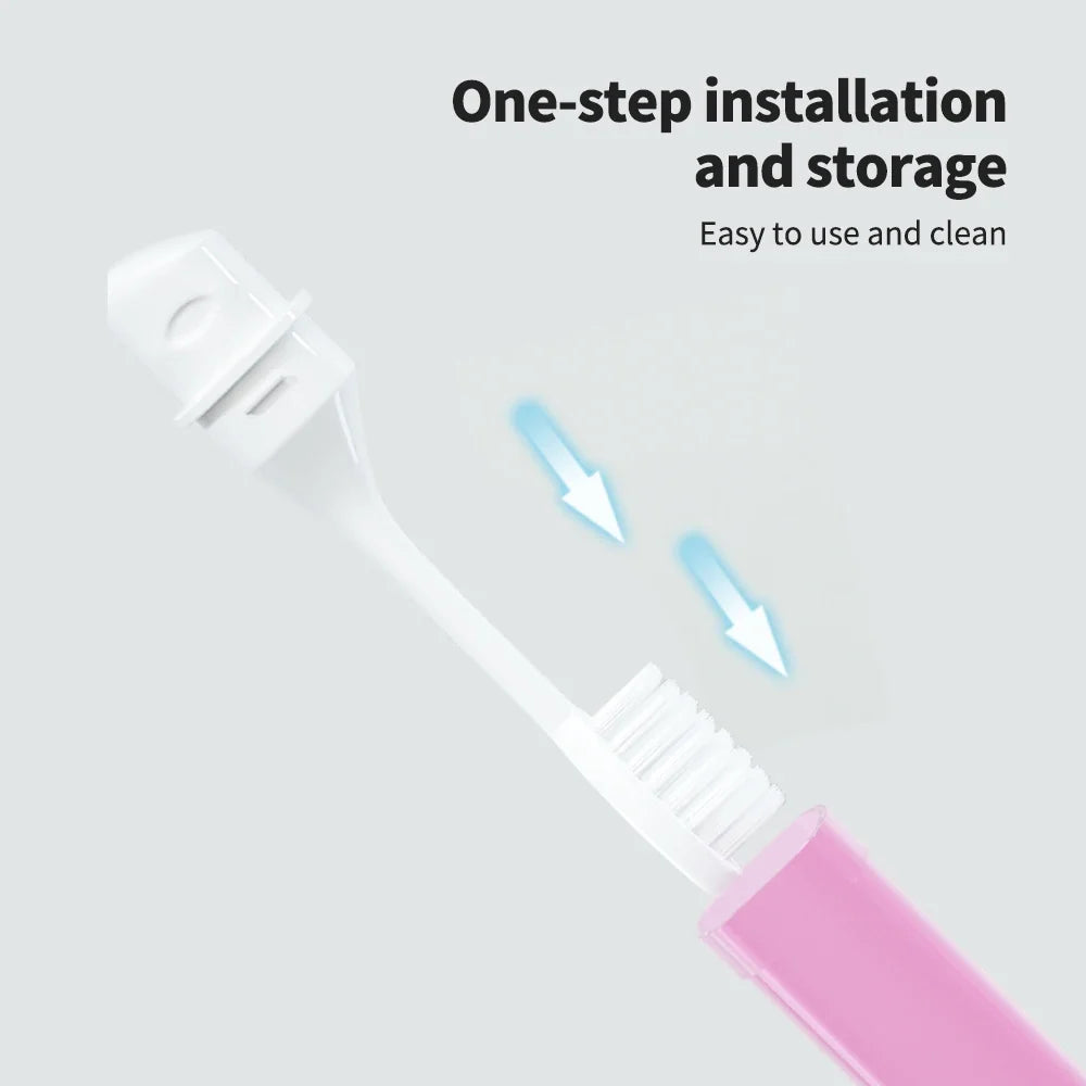 Foldable Travel Toothbrush – Portable Mini Adult Dental Brush
