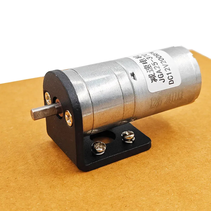 JGA25-370 DC Geared Motor 3V High Torque + Mounting Bracket