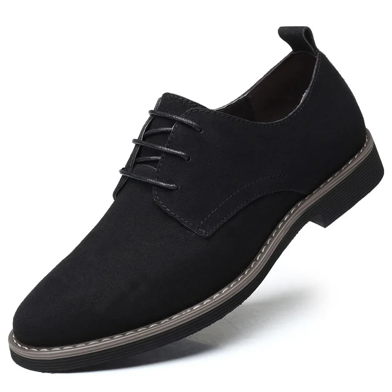 Men's British Oxford Dress Shoes – Waterproof Lace-Up Leather