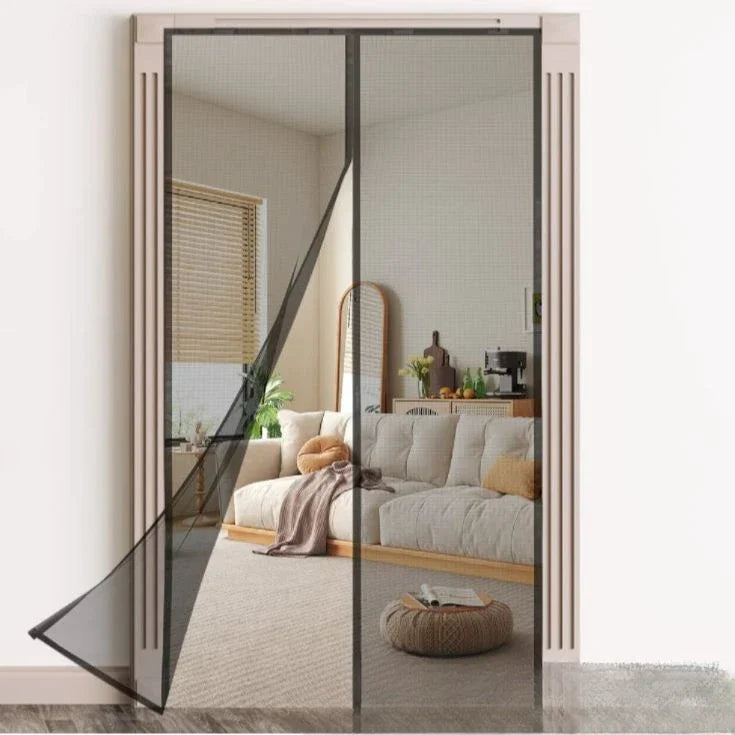 Magnetic Mesh Door Screen Curtain – Bug & Insect Barrier