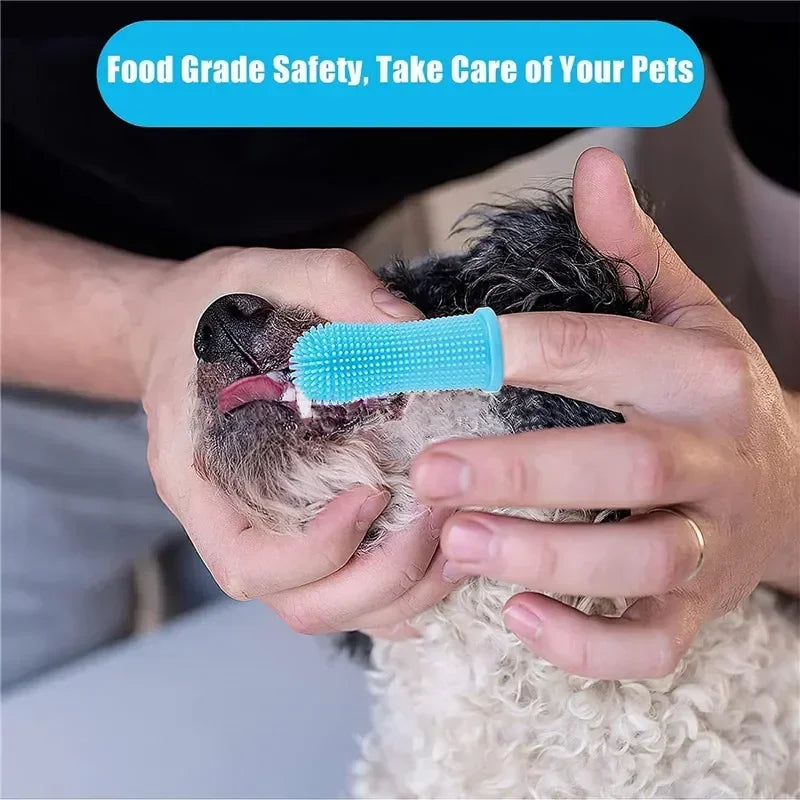 Silicone Finger Toothbrush for Dogs & Cats | 360° Clean