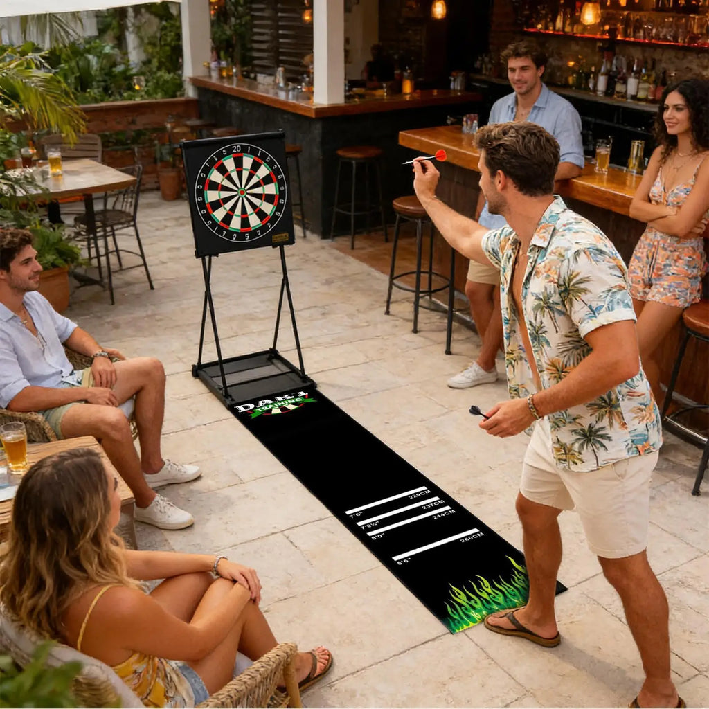 Darts Mat Non-Slip Floor Protector | 4 Throw Distances 300x34cm