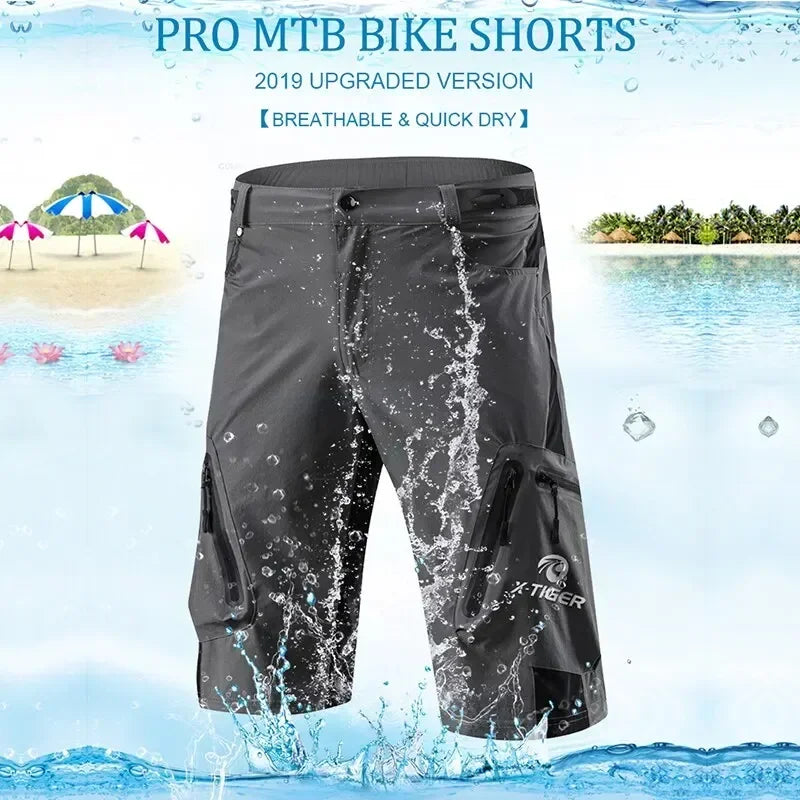 X-TIGER Men's MTB Cycling Shorts – Waterproof & Breathable