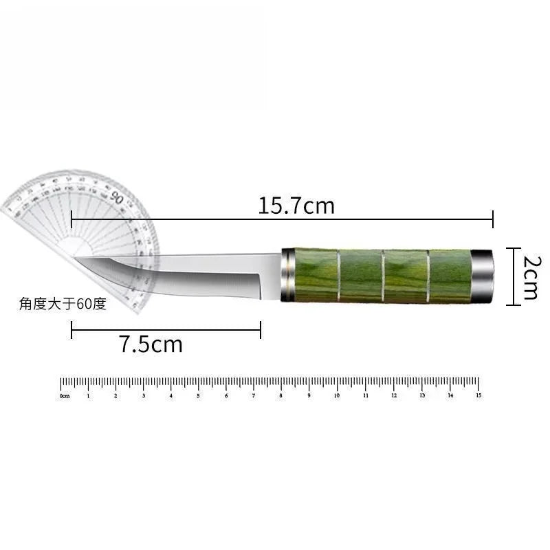 COOKCRAZE Portable Paring Knife – Steel & Pakka Wood Handle