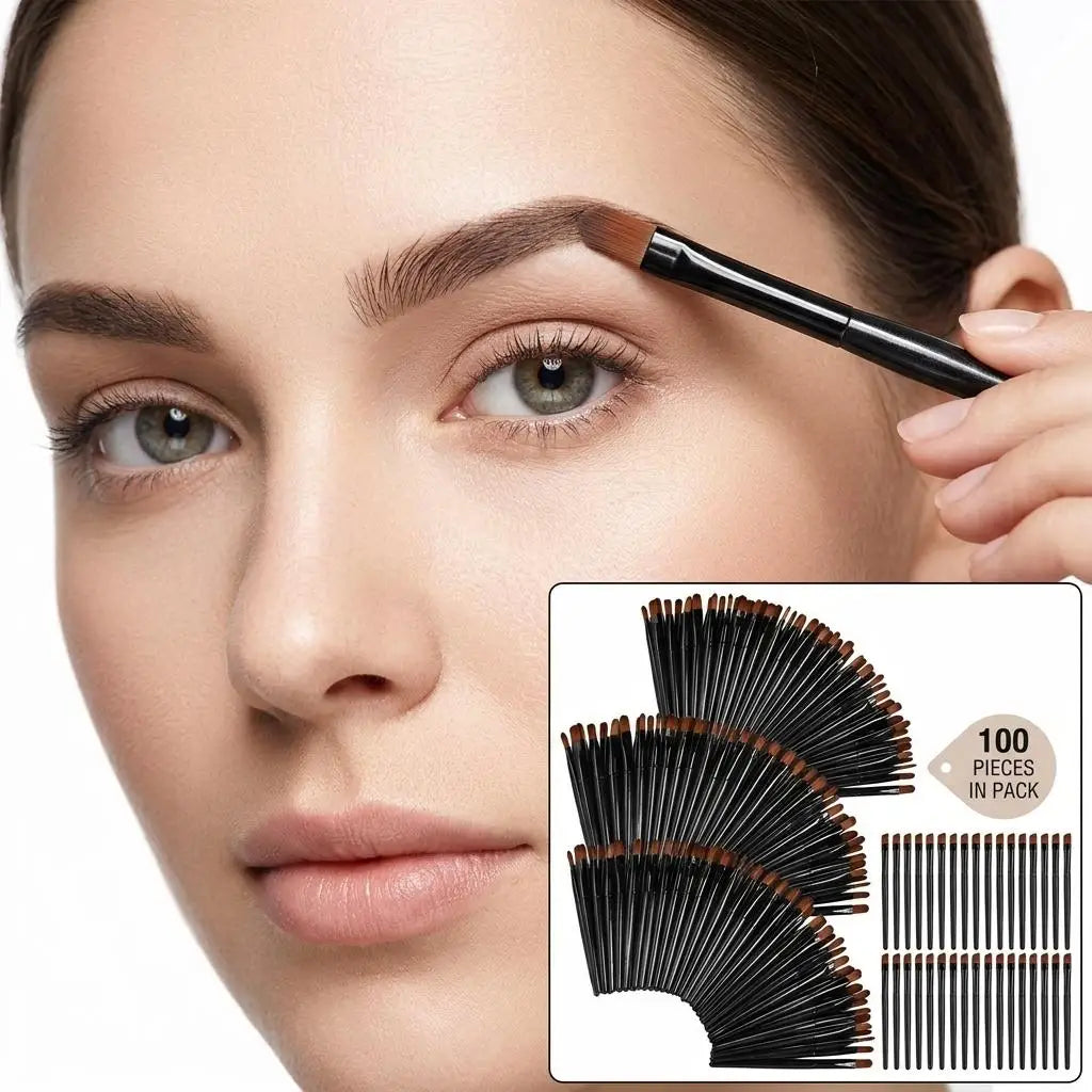 100pcs Disposable Lip Gloss Brush Wands & Eyeliner Applicators