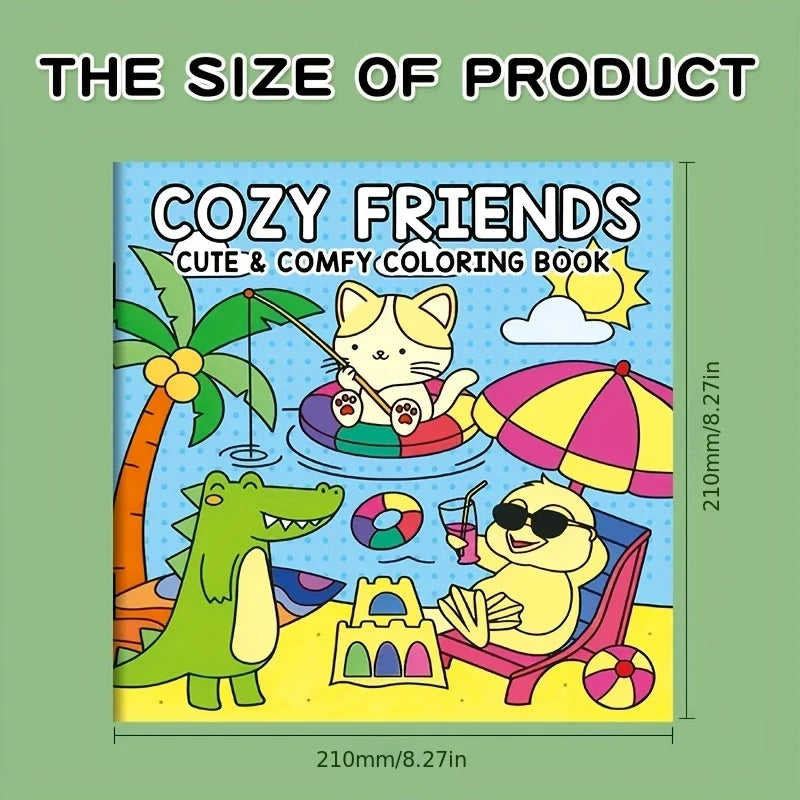 Children's Painted Painting Book Cozy Friend Cute Comfy Coloring