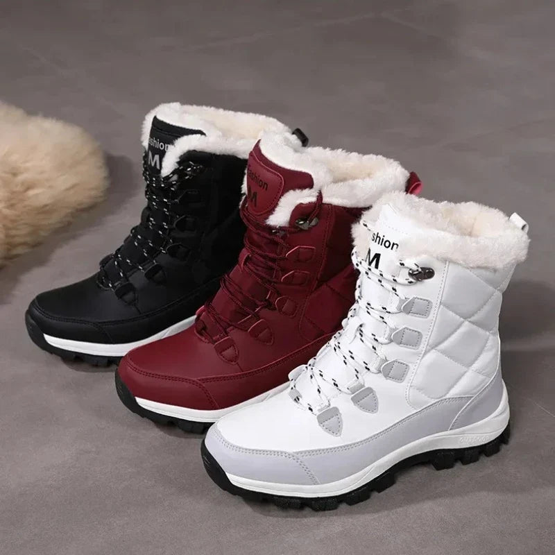 AZGB Women's Waterproof Snow Boots – Plush Warm Anti-Slip