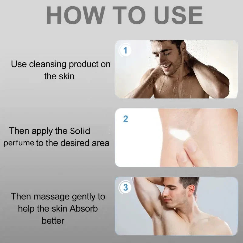 Men's Solid Fragrance Cream – Long-Lasting Fresh Scent