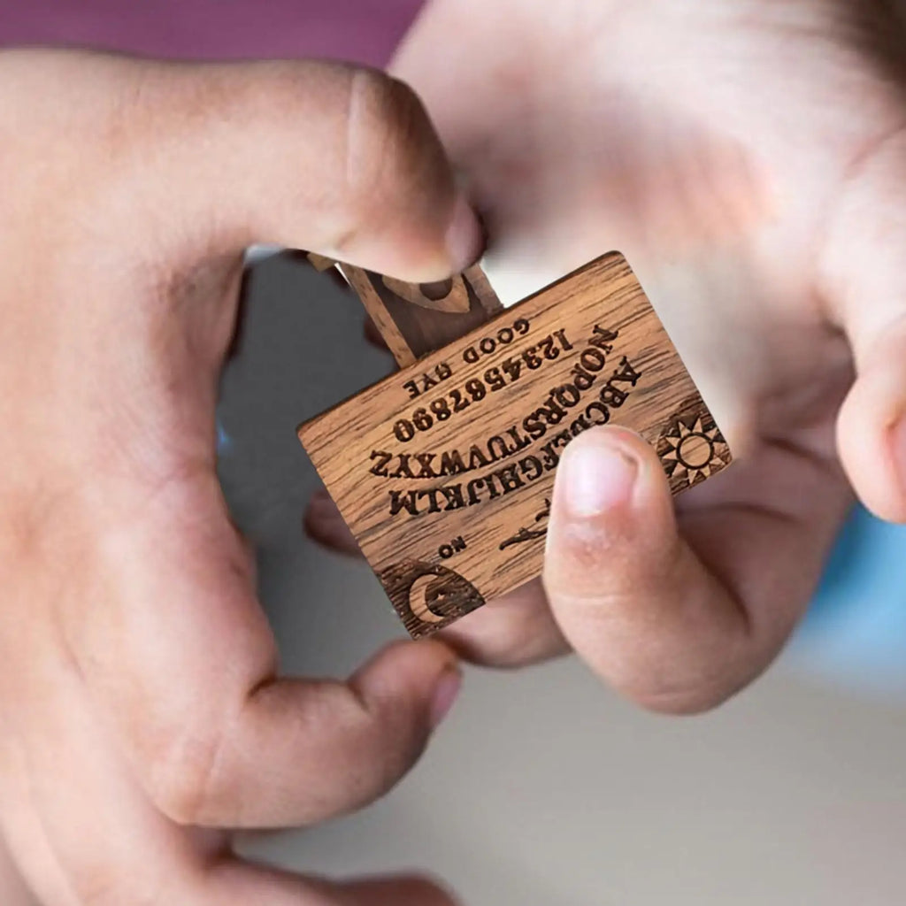 Miniature Wooden Spirit Board Decoration with Planchette