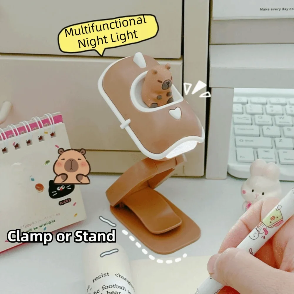 Capybara LED Book Light – Foldable Portable Night Lamp