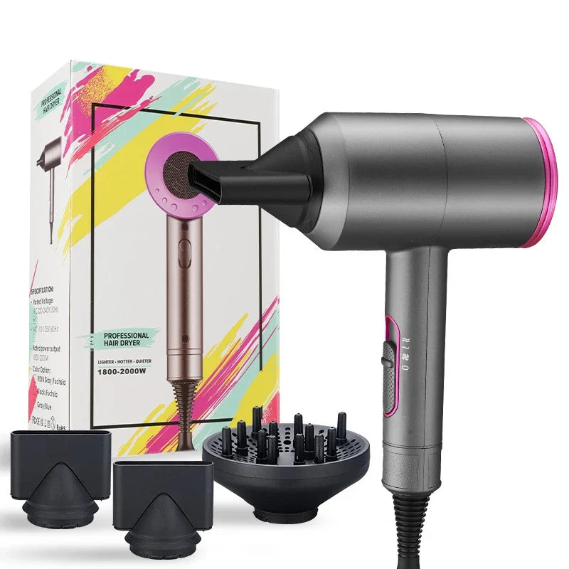 PDQ 1800W Negative Ion Professional Hair Dryer with Diffuser