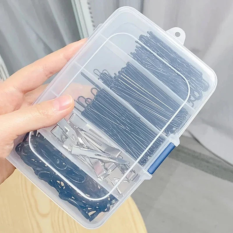 Clear 5/6 Grid Portable Jewelry & Hair Clip Storage Organizer