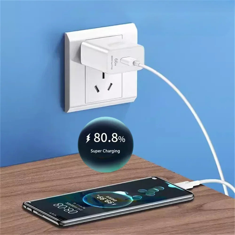 66W Super Fast Charger & 6A USB-C Cable for Huawei Honor
