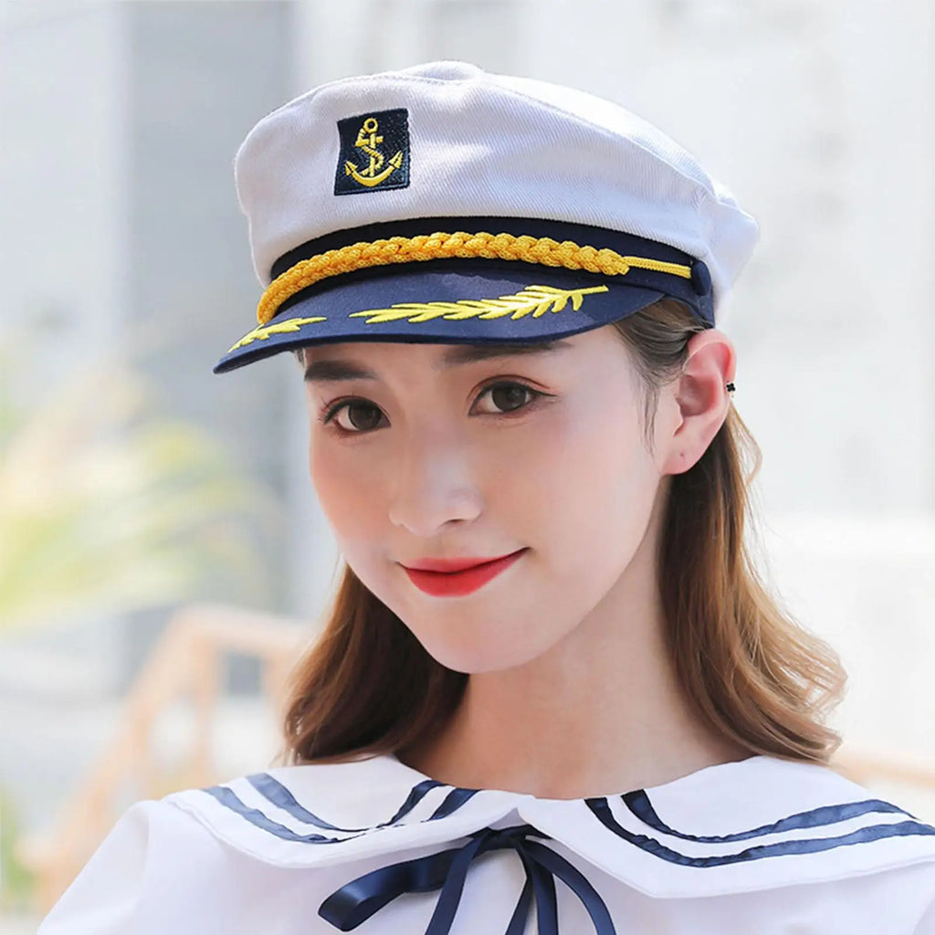 Yacht Rock Party Attire Women Adjustable Sailor Hat Costumes Apparel