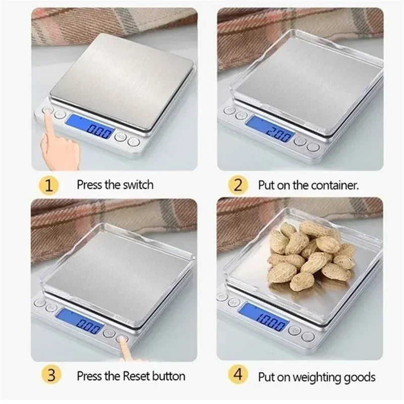 Digital Mini Pocket Scale – 3000g Precision Kitchen & Jewelry