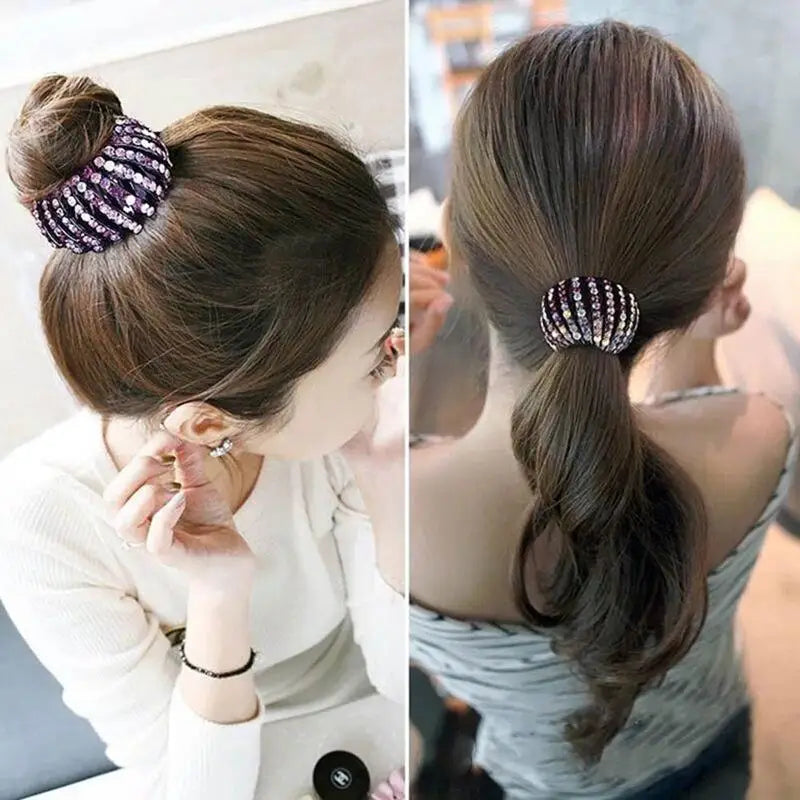 Bird Nest Claw Clip Rhinestone Hairpin for Women & Girls