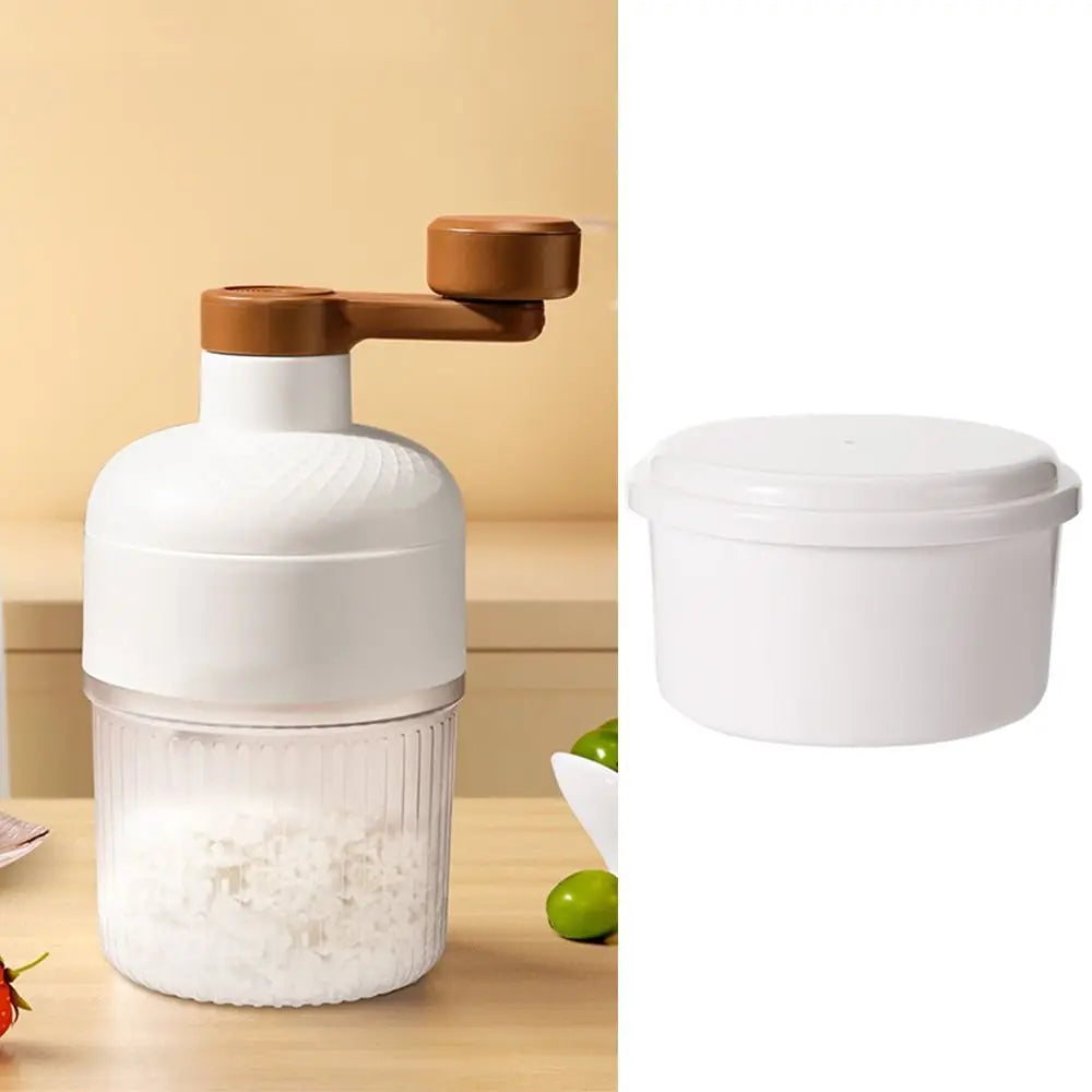 Manual Hand-Crank Ice Crusher & Shaved Ice Maker | Portable