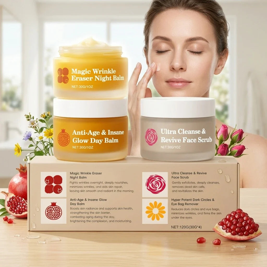 Day & Night Skincare Set – Moisturizing, Brightening & Eye Care