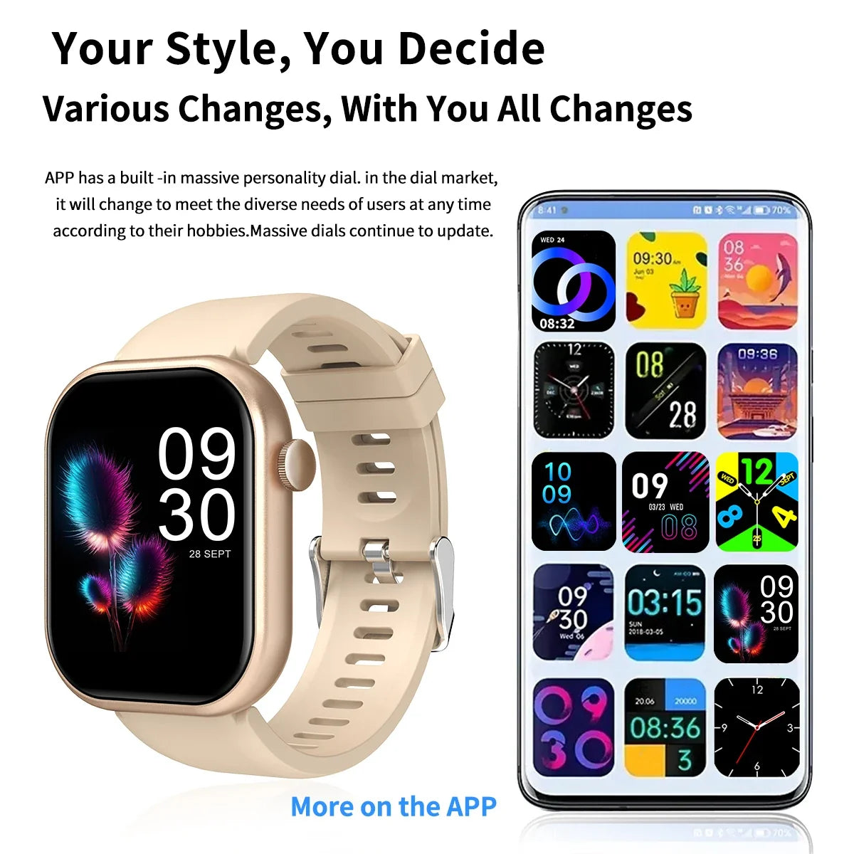 LOMAXFR Smartwatch – Wireless Calling, Multi-Sport, iOS & Android