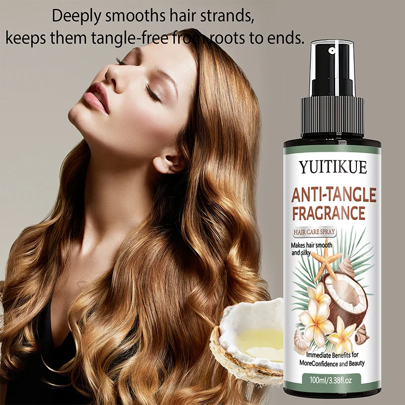 YUITIKUE Coconut Argan Oil Hair Spray – Detangle & Shine
