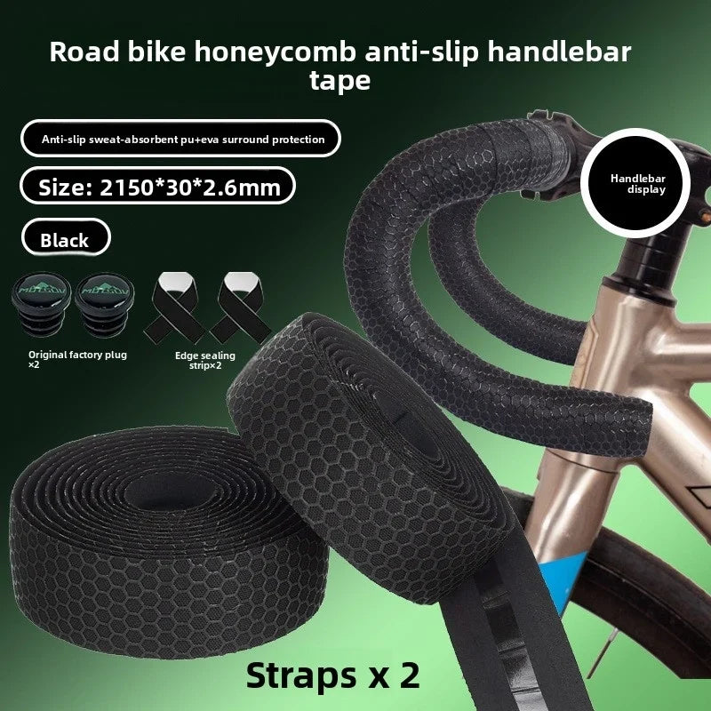 Carbon Fiber Silicone Handlebar Tape – Anti-Slip Road Bike Wrap