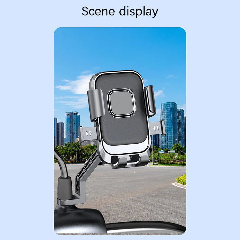 Motorcycle Phone Holder – One-Hand 360° Rotatable Bike Mount