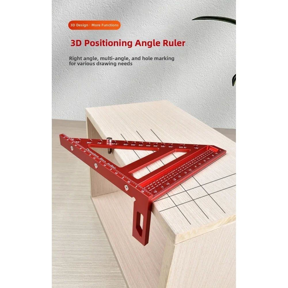 Multi-Angle Aluminum Woodworking Square & Triangle Ruler