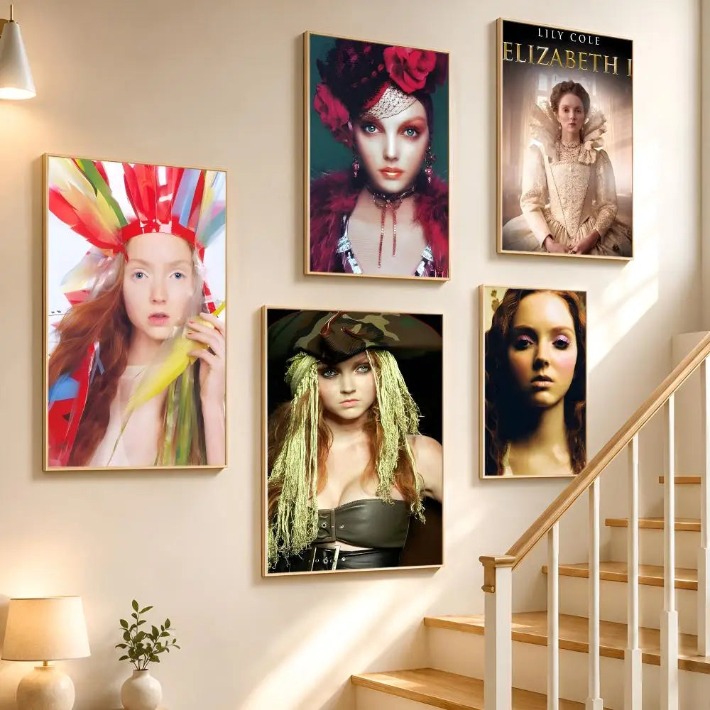 Lily Cole Fashion Poster – HD Waterproof Wall Sticker Décor