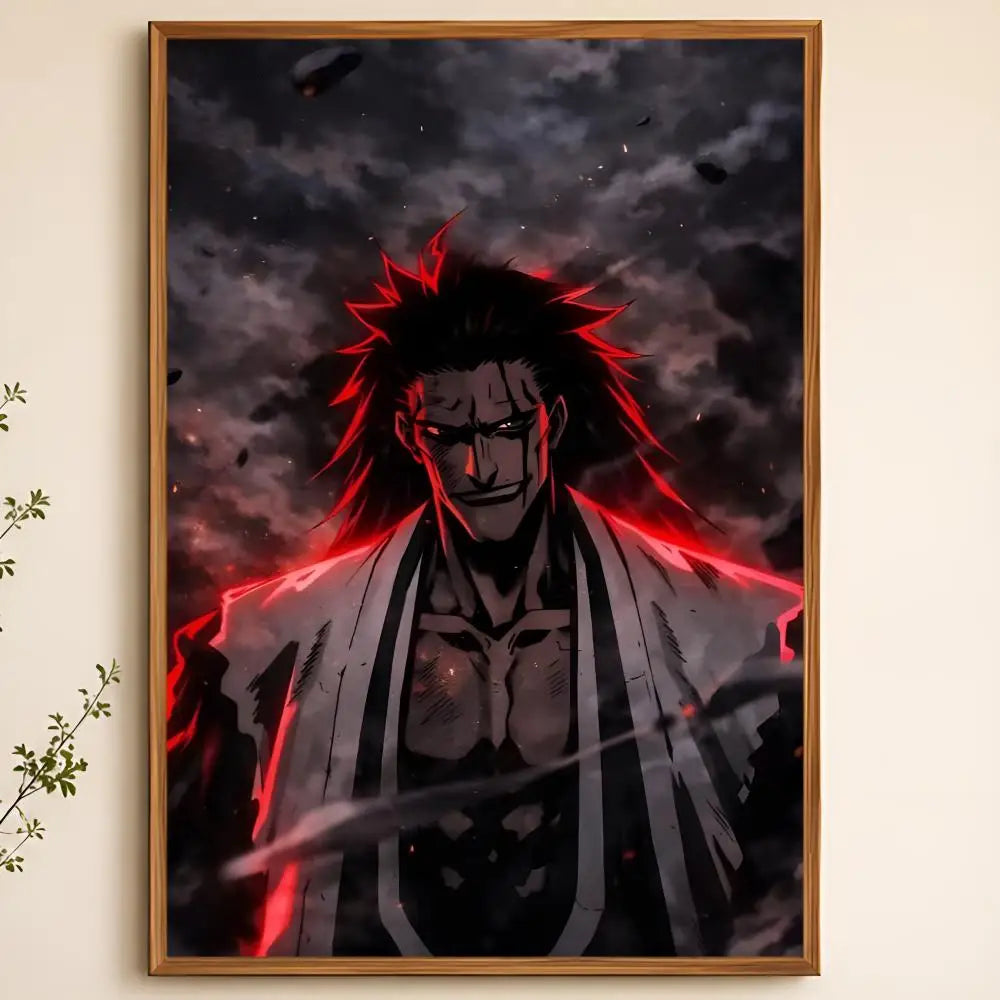 Kenpachi Zaraki Anime Wall Poster – Self-Adhesive & Waterproof