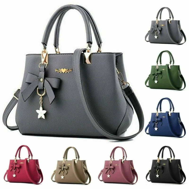 Women's Floral Bowknot Crossbody Shoulder Bag – 6 Colors PU