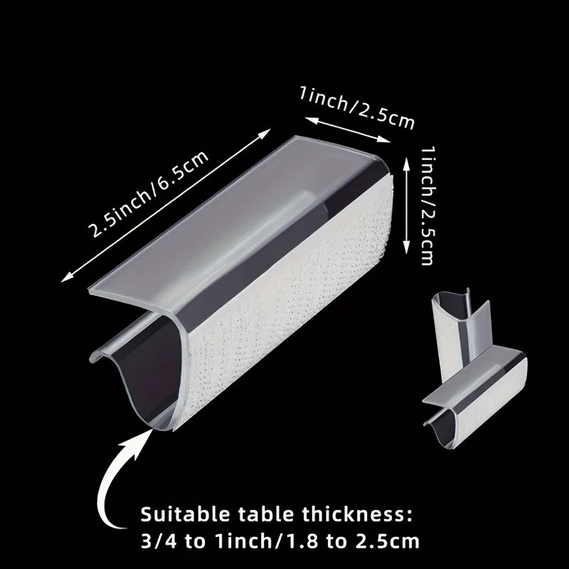 12-Pack Transparent Table Skirt Clips – Tablecloth Holders