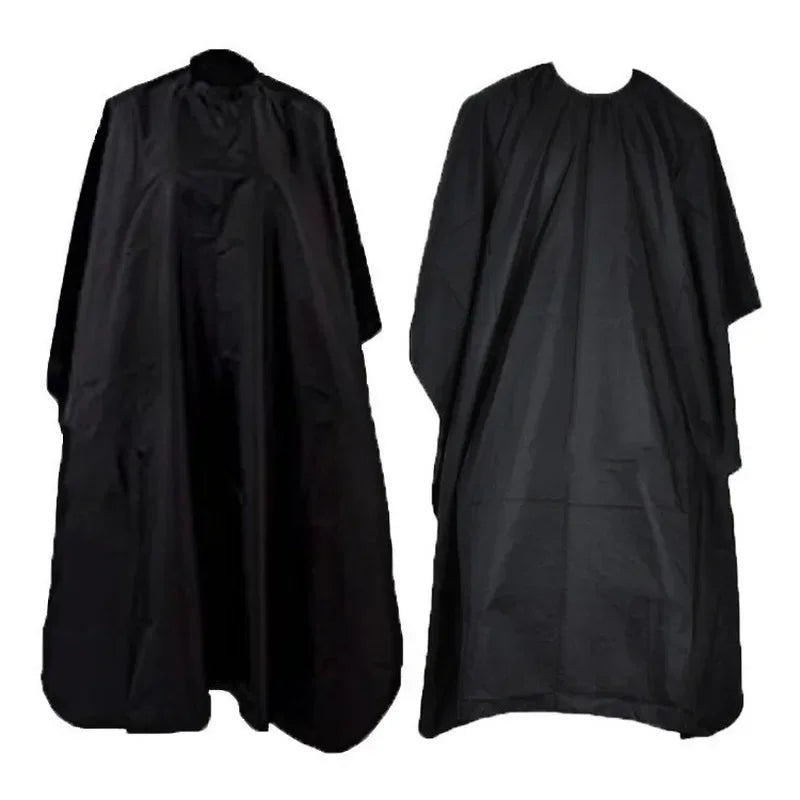 Black Waterproof Salon Barber Cape | Professional Haircut Gown