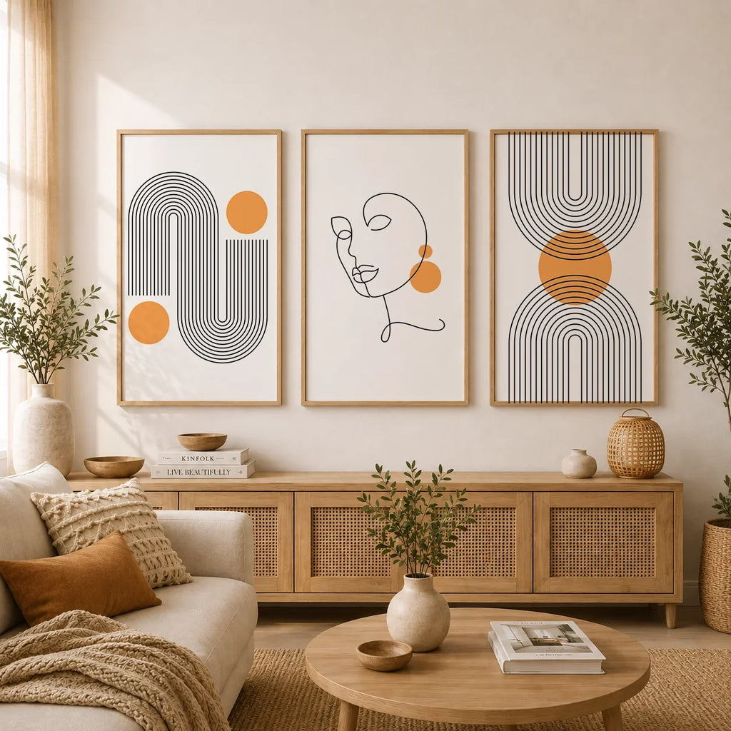 Abstract Woman Geometric Line Art Canvas Print | Modern Wall Decor