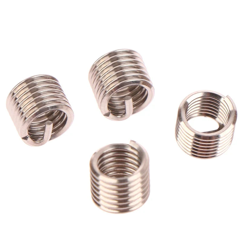 50Pcs M6x1.0 Stainless Steel Wire Thread Repair Inserts 1.5D
