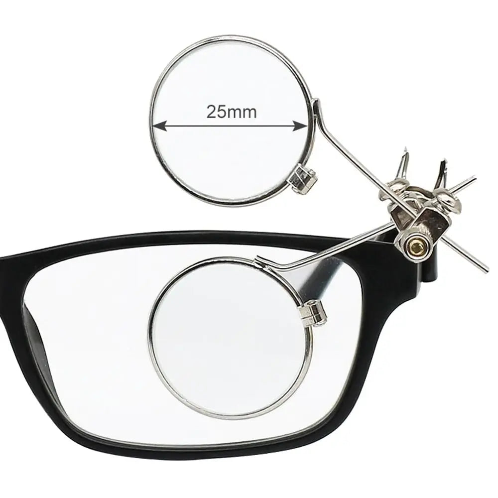 Rotatable MINI Magnifier 10X Double Lenses Magnifying Glass Stainless