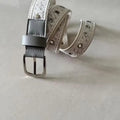 Vintage Lace Canvas Belt for Women – Metal Buckle 110cm