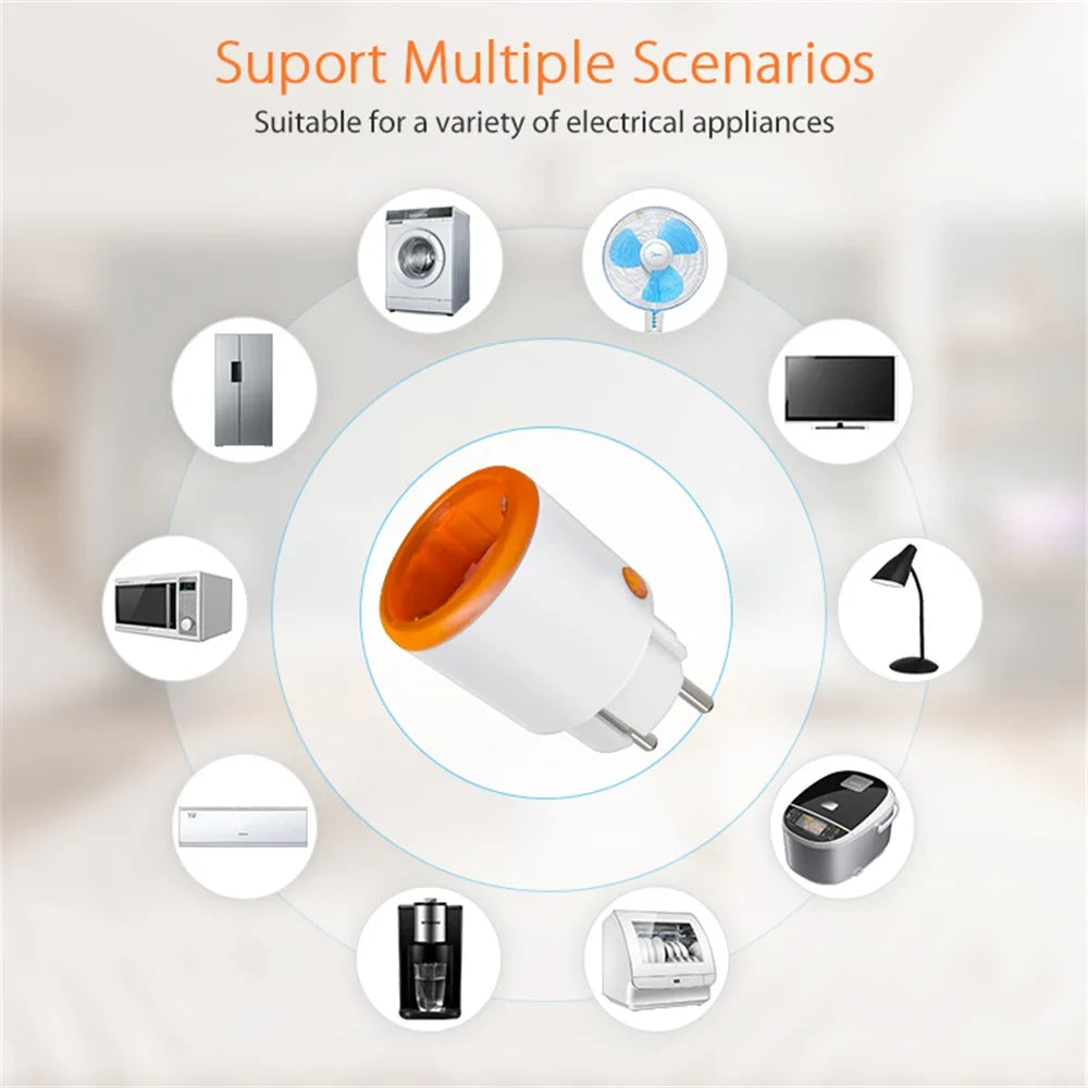 Tuya Zigbee 3 0 Smart Powe Plug EU 16A Outlet Socket Child Lock Life