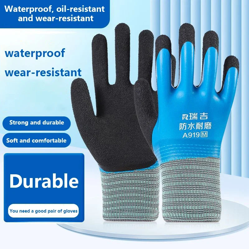 1Pair Winter Waterproof Work Safety Thermal Gloves Anti-slip Grip