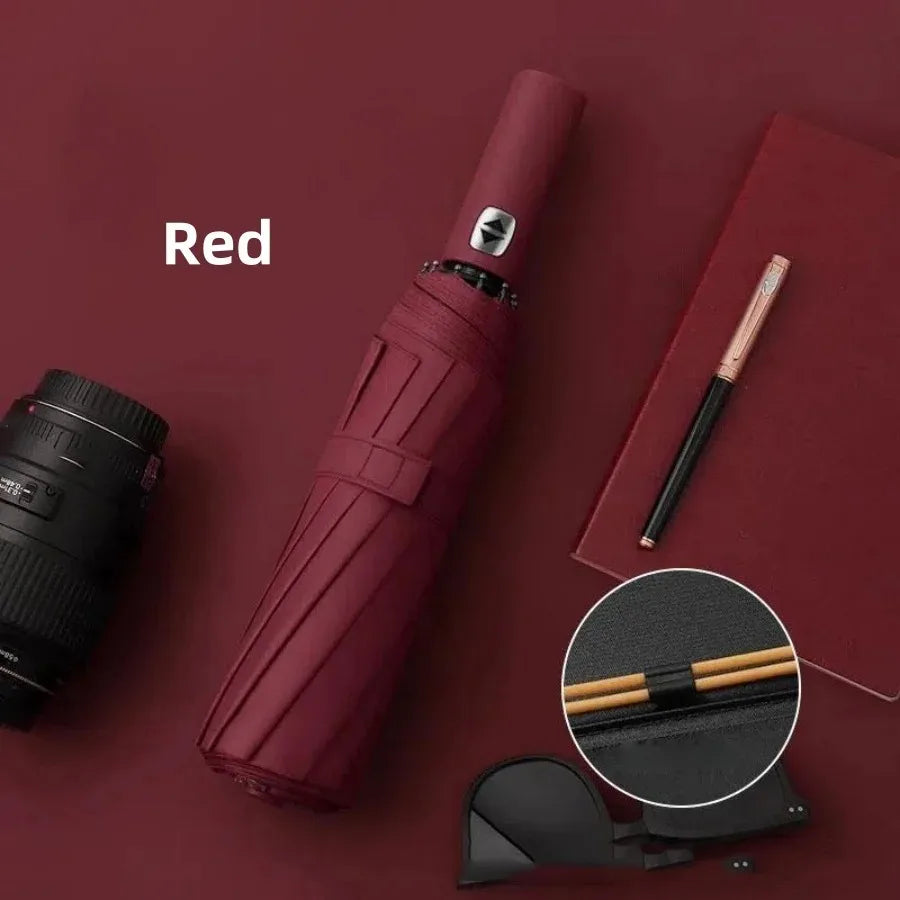 Auto Open Close Compact Travel Umbrella – UV & Rain Protection