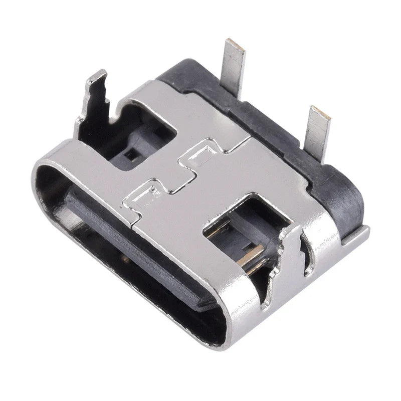 10Pcs USB 3.1 Type-C Female Connector Socket 2-Pin Power Jack