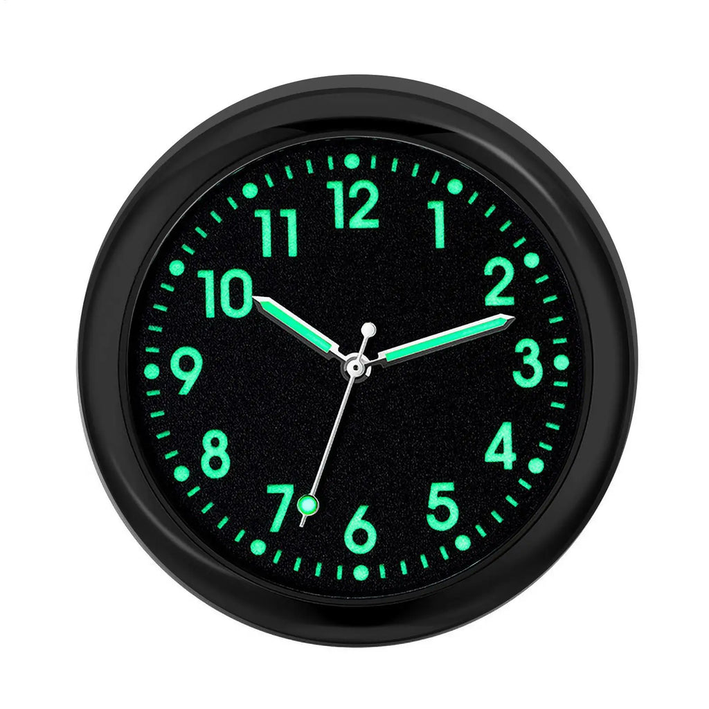 Glowing Analog Car Dashboard Clock | Stick-On Quartz Clock
