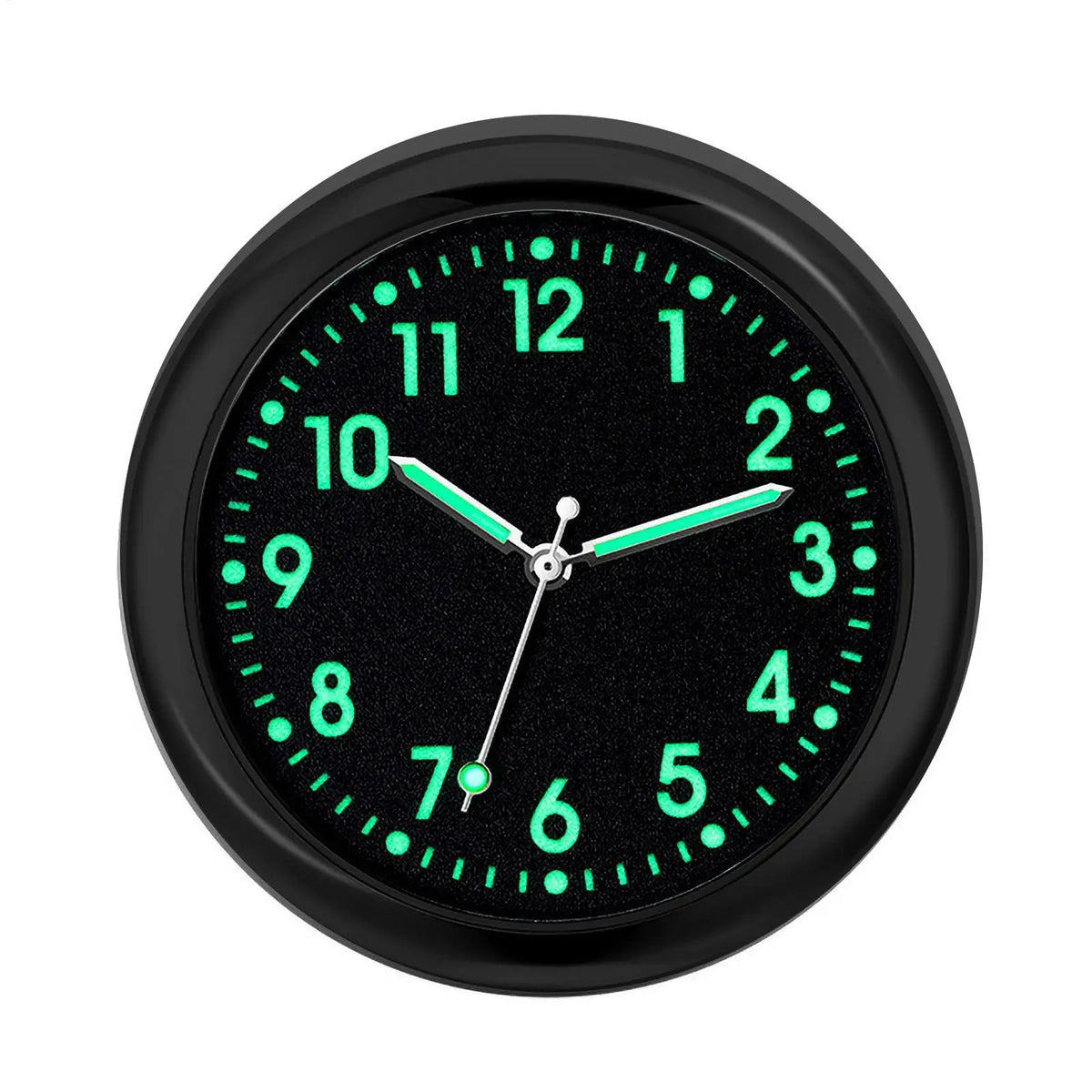 Glowing Analog Car Dashboard Clock | Stick-On Quartz Clock