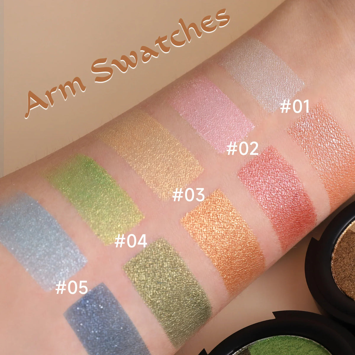 Shimmer Duo Eyeshadow Palette – Pearlescent Glitter 2-Shade Compact