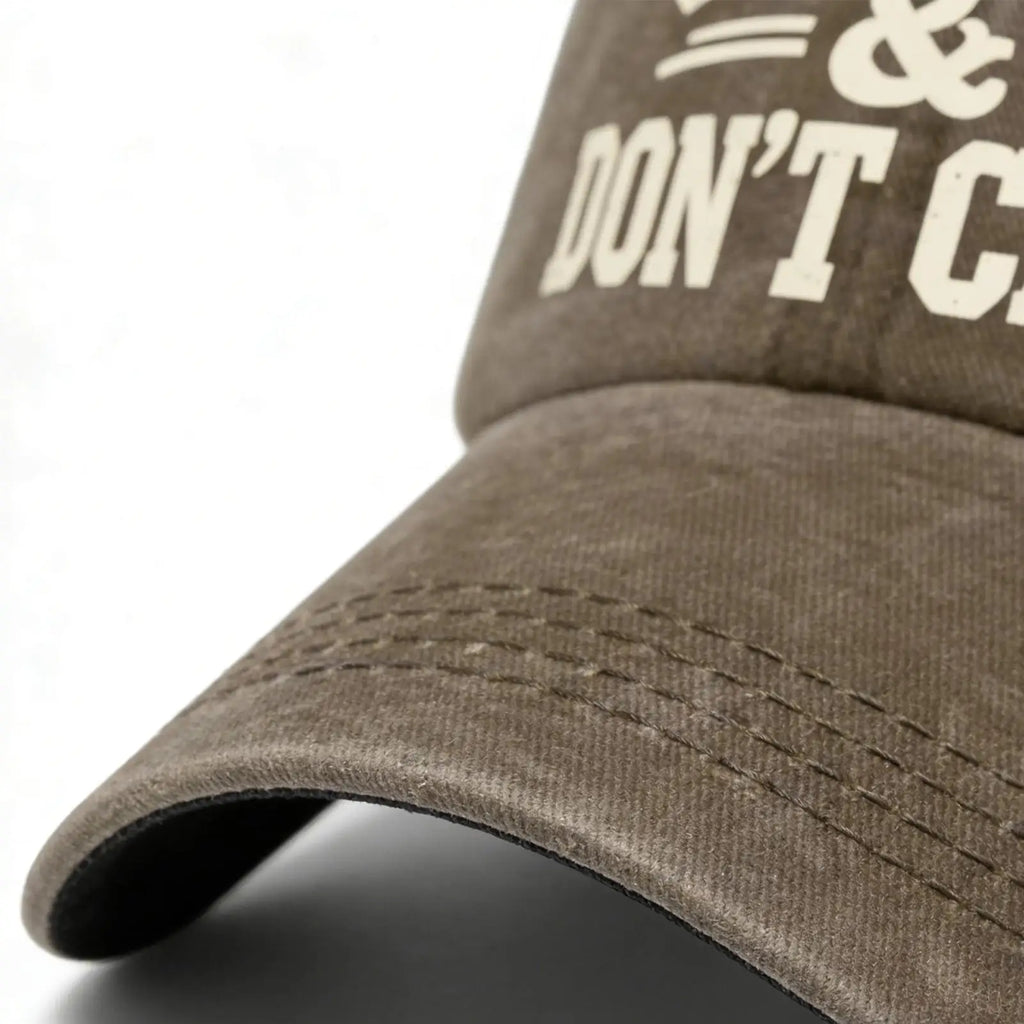 Vintage Distressed Baseball Cap | "Old Don't Care" Unisex Hat