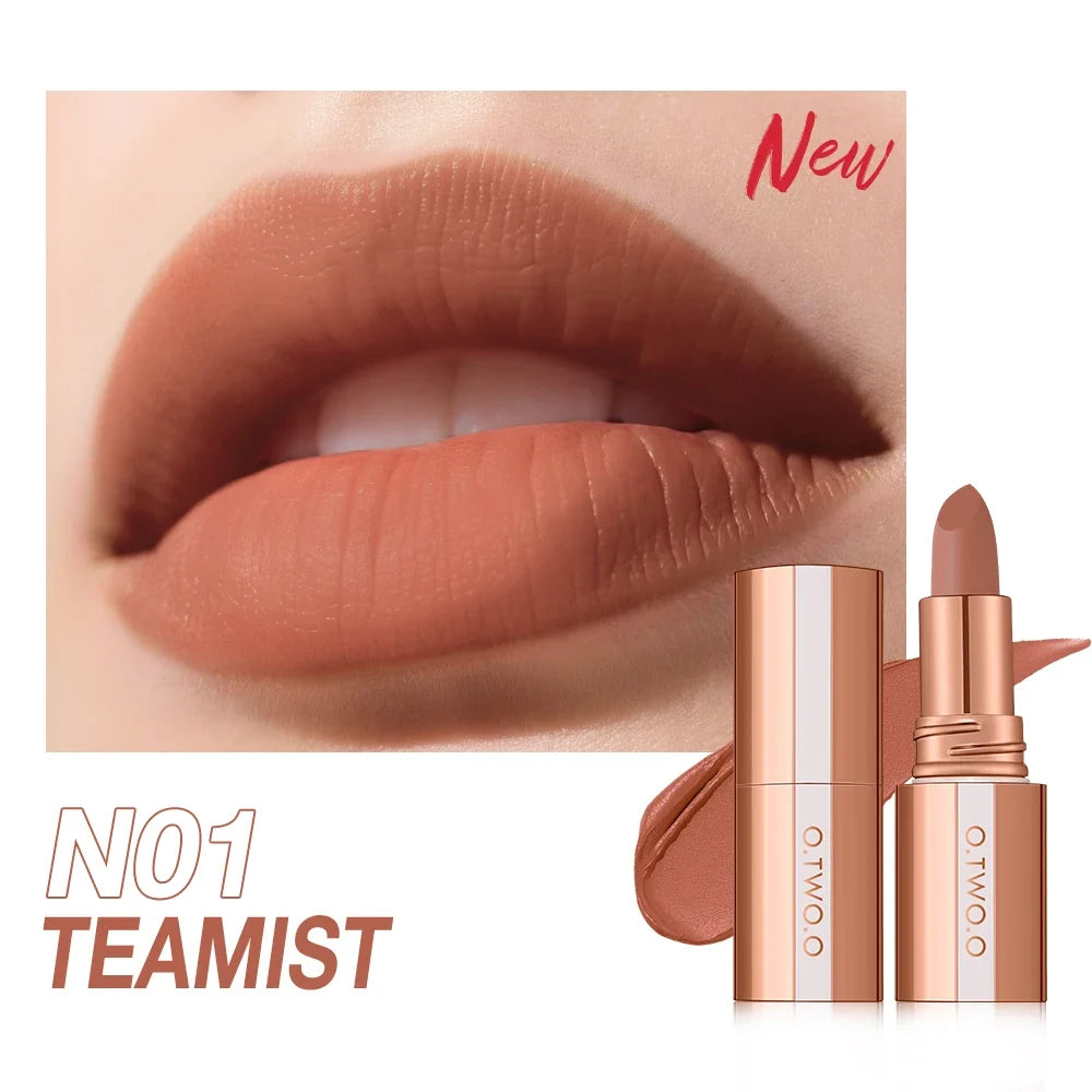 O.TWO.O Matte Lipstick – 24H Waterproof Velvet Lip Tint