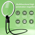 Magnifying Glass Light Reading 5X Hands Magnifier Neck Wear Seniors