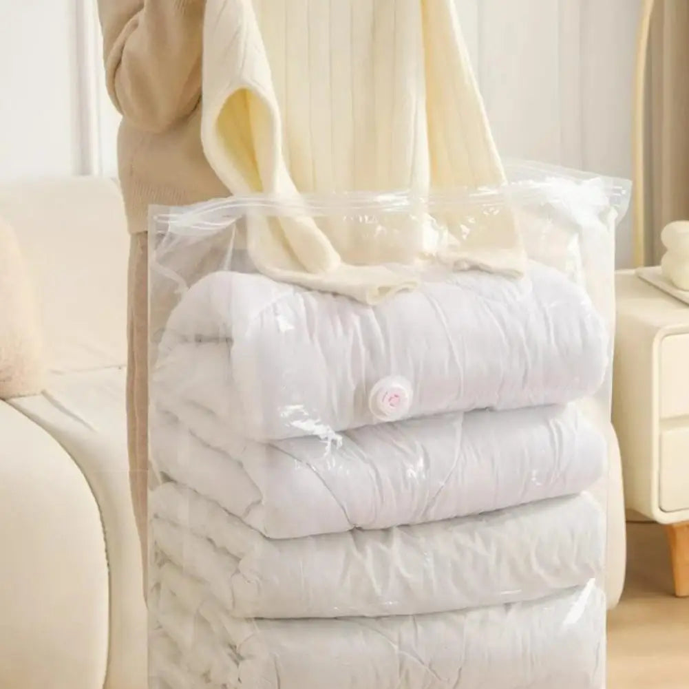Pump-Free Vacuum Storage Bags for Clothes & Quilts | S–XL