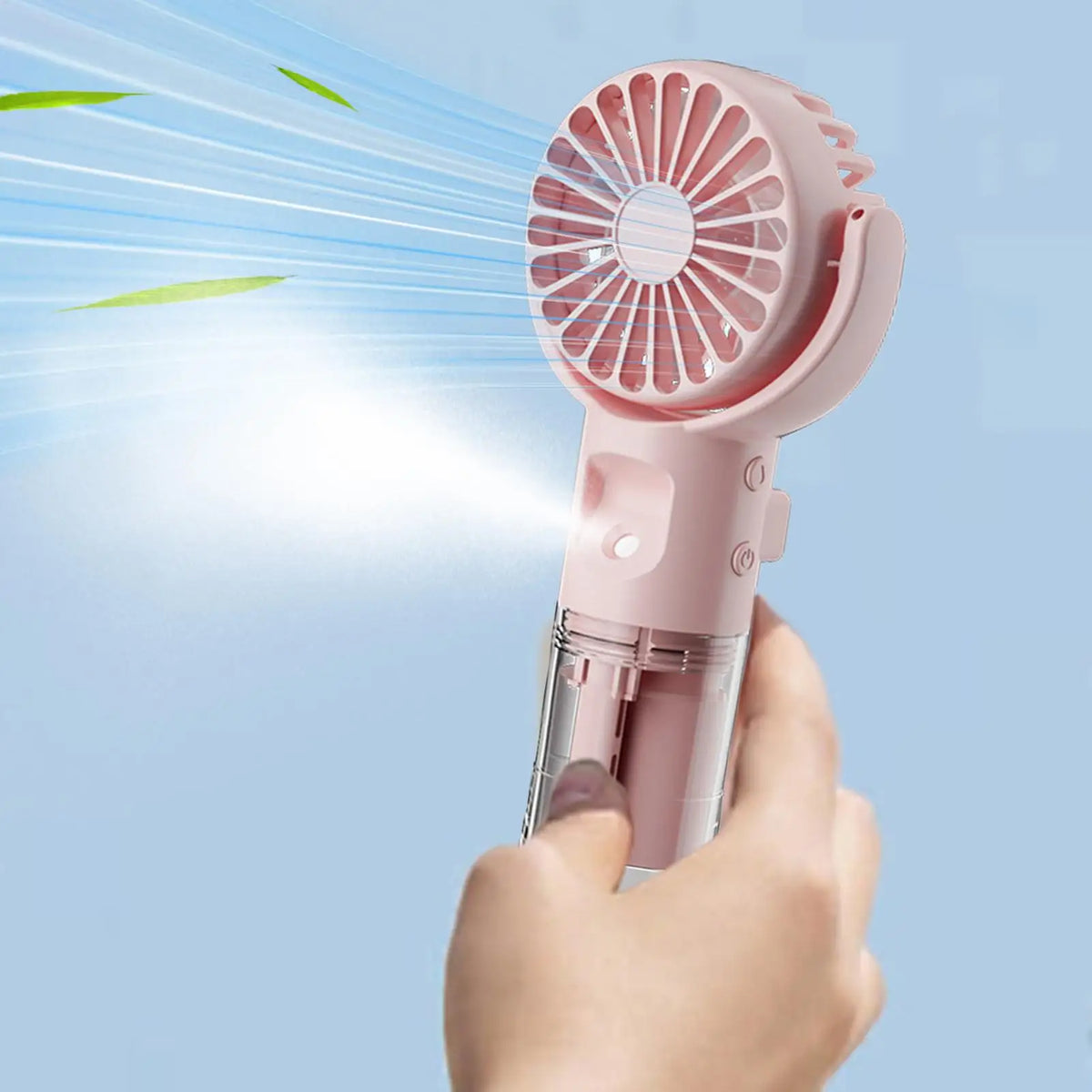 Mini Handheld Misting Fan – USB Rechargeable Water Spray Fan